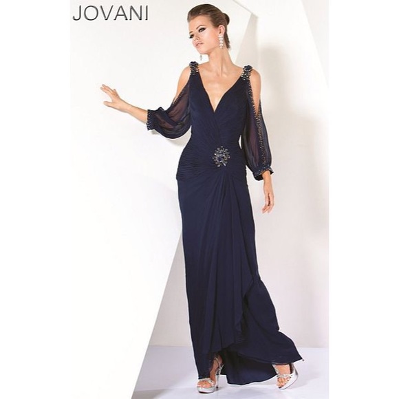 Jovani Evening 17112 Cafe Color - Picture 1 of 8